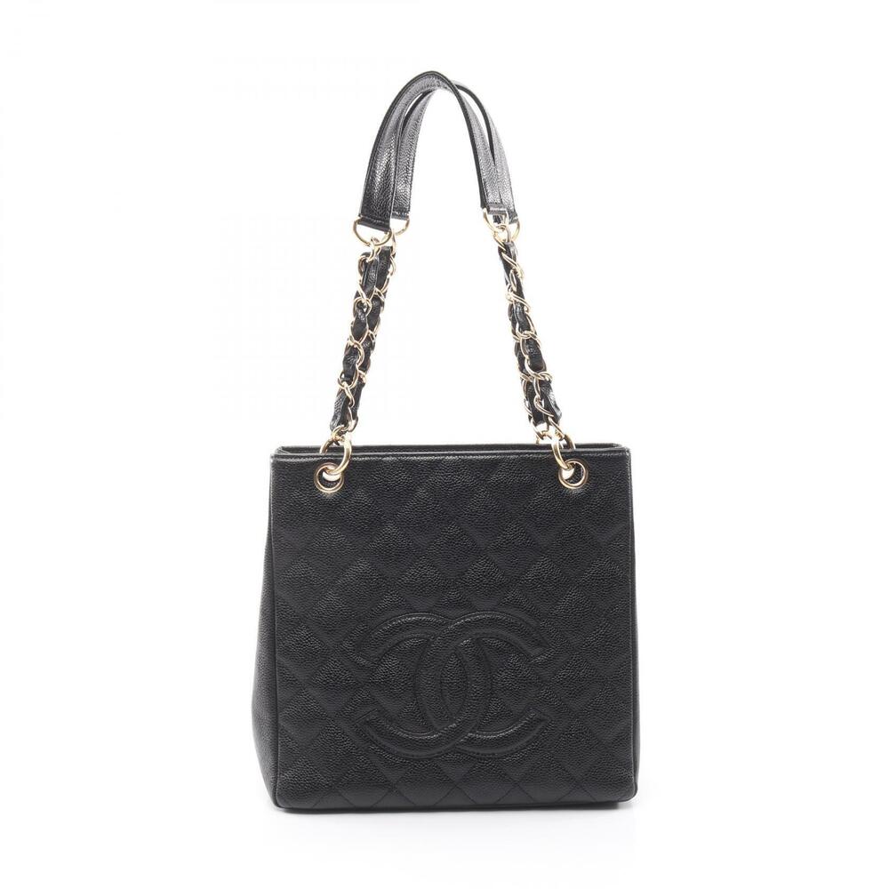 Chanel Matelasse PST Tote Bag Leather Calfskin Cowhide Black